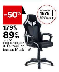 Retrouvez tous nos conseils et nos produits pour choisir la chaise de bureau qui vous convient. Promo Fauteuil De Bureau Mask Chez But