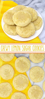 Chewy Lemon Sugar Cookies Recipe Easy Sugar Cookies Lemon Recipes Lemon Sugar Cookies