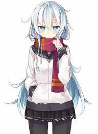 anime picture 736x1000 with kantai collection hibiki destroyer monobe tsukuri long hair single tall image かわいいアニメガール ヘアスタイル ロング 艦これ 暁