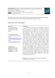 Kemampuan seseorang untuk menggerakkan anggota badan pada luas gerak tertentu pada suatu persendian dinamakan. Kemampuan Sekelompok Otot Untuk Melakukan Kerja Secara Eksplosif Disebut Kumpulan Kerjaan