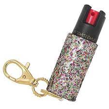 Holographic Purse Charm Iridescent Pepper Spray Keychain For Women Professional Grade Maximum Strength Oc Formula 10 12 Ft Effective Range Self Defense Accessory Designed For Womens Security Personal Defense Equipment Tactical Personal Defense