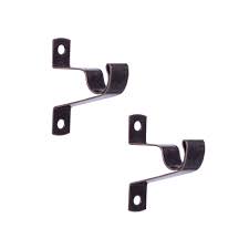 Mainstays 7 16 Cafe Curtain Rod Brackets Set Of 2 Bronze Walmart Com Walmart Com