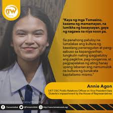 UST Central Student Council Public Relations Officer Annie Agon calls