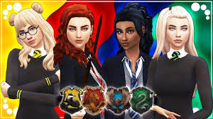 Get your sim's life transform into a harry potter theme. Hogwarts Houses Harry Potter 63 Cc Links The Sims 4 Create A Sim Sims 4 Sims Sims 4 Characters