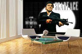A remake of the 1932 film of the same name, it tells the story of cuban refugee tony montana. Hochwertige Vliestapete Scarface