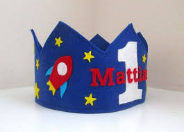 Handmade Birthday Crown For Boy Space Birthday Crown Rocket Crown Wool Felt First Birthday Boy Space Ship Stars Birthday Crown Space Birthday Diy Birthday Crown
