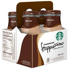 A regular coffee mini frappuccino with no whipped cream will register at about 120 calories, while a tall cup of the same item will be about 180 calories. Starbucks Frappuccino Mocha Coffee Drink 4pk 9 5 Fl Oz Glass Bottles Target