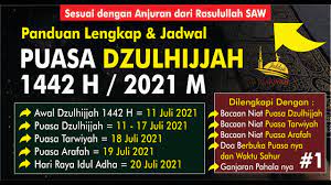 Puasa sunah menjelang idul adha. Panduan Lengkap Niat Puasa Dzulhijjah Tarwiyah Arafah Idul Adha 1442 H Mulai 11 S D 19 Juli 2021 Youtube