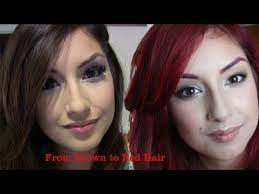 From Brown Hair To Bright Red Hair Without Bleach Youtube Red Hair Without Bleach Bright Red Hair Without Bleach Bright Red Hair
