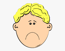 A cartoon sad face is the opposite of a smiley face. Sad Boy Svg Clip Arts Boy Sad Face Clipart Hd Png Download Kindpng