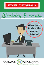 Workday Formula In Excel Myexcelonline Microsoft Excel Tutorial Excel Tutorials Excel