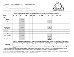 Horse Worming Schedule Examples And Forms