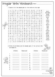 Irregular Verbs Wordsearch Worksheet Free Esl Printable Worksheets Made By Teachers Irregular Verbs Verb Worksheets Verb Words