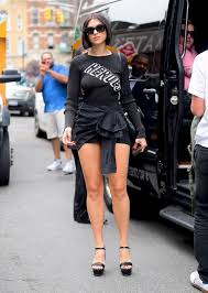 Hailey baldwin los angeles, shorts · hailey bieber shows off her slender legs while out for dinner with justin bieber at 'tre lune' in montecito, california. Dua Lipa Shows Off Her Endless Legs Nyc 07 27 2018 Celebmafia