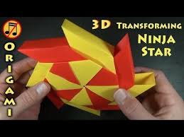 How To Make A Ninja Star Out Of Paper 3 D Transforming Ninja Star By Ray Bolt No Music Geometric Origami Origami Star Paper Origami Stars