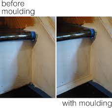 Adding Moulding At The Treads And Risers Diy Stairs Moldings And Trim Staircase Makeover