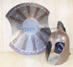Large greek shield from trojan war. Trojan Shield And Helmet Of Achilles Roman And Greek Swords