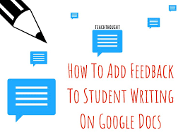 Google docs is an online word processor that lets you create and format documents and work with other people. How To Add Feedback To Student Writing On Google Docs