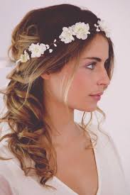 Coiffure de mariage pour cheveux mi long. Ø³Ø§Ø­Ø± ØªØ§Ø¬Ø± Ø³ÙØ§Ø¯ Couronne De Fleurs Cheveux Femme Findlocal Drivewayrepair Com