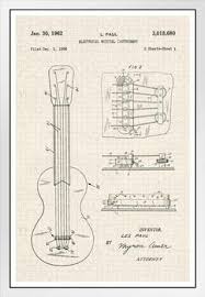 Guitar wiring site pertaining to electric guitar wiring diagram, image size 607 x 247 px, and to view image details. Les Paul Electric Guitar Pickup Sketch Official Patent Diagram Laminated Dry Erase Sign Poster 12x18 Poster Foundry