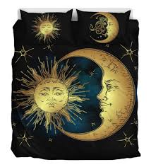 Buy gold bedding collections at macys.com! Sun Moon And Stars Comforter Set Black And Gold Bedding Set Yes We Vibe