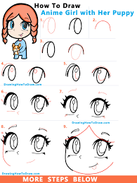 How to draw anime step by step. How To Draw Anime Manga Chibi Girl With Her Corgi Puppy How To Draw Step By Step Drawing Tutorials