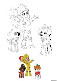 Find more printable coloring pages for kids with cartoon characters. Halloween Paw Patrol Ryder Marshall Zuma Coloring Pages Printable