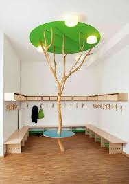Only Like Bench Concept Not Tree Kindergarten Design Kindergarten Interior Playground Design