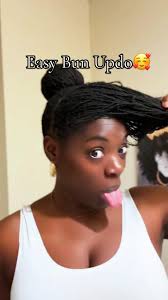 Easy Bun Updo: Sisterlocks Wedding Hairstyles