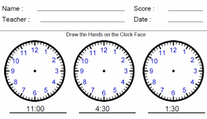 tell and write time 1st grade math chimp