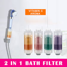 The vitamin c filter can also be attached to any shower head you already have. Newly 1 Pcs Vitamin C Shower Filter Aroma Shower Heads Filter Healthier Skin Hair Care Bathroom Accessories Sets Aliexpress