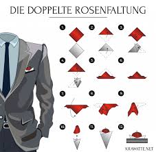 Die Doppelte Rosenfaltung Anleitung Einstecktuch Falten Einstecktuch Falten Tuch Manner Outfit