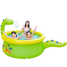 These are swimming pools in small sizes suitable for kids. Lunvon Inflatable Swimming Pool For Kids Dinosaur Pool Sprinkler Water Toys Sale Backyardequip Com Inflatable Swimming Pool Kiddie Pool Children Swimming Pool