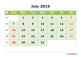 July 2019 Monthly Calendar Printable Calendar Printables Calendar Template Printable Calendar Template