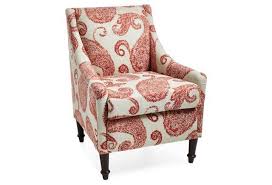 Holmes Accent Chair Red Paisley Oversized Chair Living Room Red Accent Chair Affordable Chair