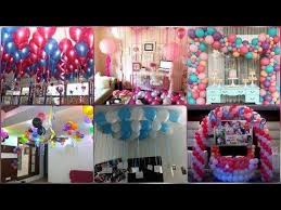 Balloon Decoration Ideas For Home Party Decoration Ideas With Balloons Youtube Balloon Decorations 1st Birthday Balloons Birthday Balloon Decorations