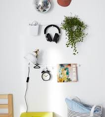 Space Saving Rails Keep You Organised And Uncluttered By Holding Things Like An Alarm Clock Plant Ikea Small Spaces Small Space Living Room Small Space Living
