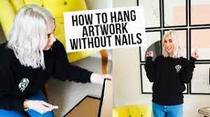 I recently put up a gallery wall and did it without damaging my walls. How To Hang Pictures Without Nails Youtube