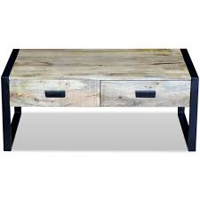 Check spelling or type a new query. Solid Mango Wood Coffee Table With 2 Drawers Novielo London
