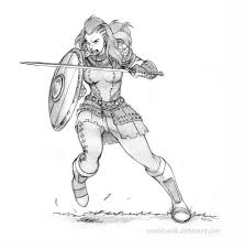 Norn Warrior Sketch Fantasy Character Design Warrior Drawing Character Drawing