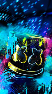 Neon Marshmello In 1080x1920 Resolution Neon Wallpaper Game Wallpaper Iphone Hypebeast Wallpaper