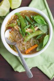 Tender Veggies And Squishy Slurpable Noodles Swim In Spicy Broth In This Deliciously Satisfying H Glass Noodles Recipe Glass Noodles Soup Recipe Glass Noodles