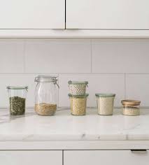 Grant howard 50873 jumbo 92 ounce wide mouth mason embossed glass storage jar canister with airtight lid for kitchen or bathroom, clear. The Organized Pantry 8 Rules For Decanting Dried Goods The Organized Home