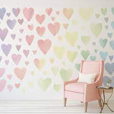 kpo 0093 rainbow heart リフォーム 壁紙 おしゃれな壁紙 インテリア
