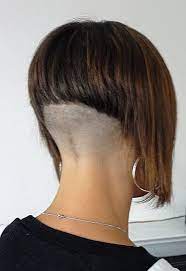 Aline With High Shaved Nape Bob Hairstyles Messy Bob Hairstyles Angled Bob Haircuts
