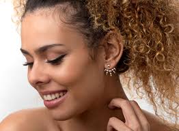 EAR JACKETS Earrings, Bubbles Earrings, , Sterling Silver and Goldplated  Jewelry, Vintage, Bohemian Jewelry, Handmade, Ear Cuff