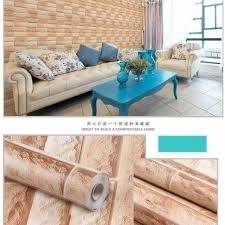 Tidak berlebihan dan seadanya, desain ruang tamu minimalis karpet lantai berbentuk bulat dengan warna tekstil coklat dan kaki meja berbentuk kerangka kayu menghidupkan kesan modern minimalis yang. Wallpaper Sticker Dinding Murah Kamar Ruang Tamu Motif Batu Bata Alam Coklat Muda Simple Keren Shopee Indonesia