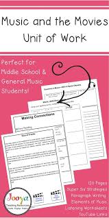 Music And The Movies Unit Of Work Is A Fun And Engaging Series Of Lessons That Is Great For Your Mid Middle School Music General Music Lessons Music Curriculum
