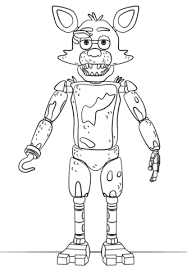 Fnaf Toy Foxy Coloring Page Fnaf Coloring Pages Animal Coloring Pages Coloring Books