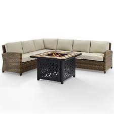 Maybe you would like to learn more about one of these? Crosley Bradenton 5 Piece Patio Fire Pit Sectional Set In Brown And Sand Ko70158 Sa